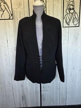 Le Château Black Button Detail Blazer Jacket Size L Made in Canada Business